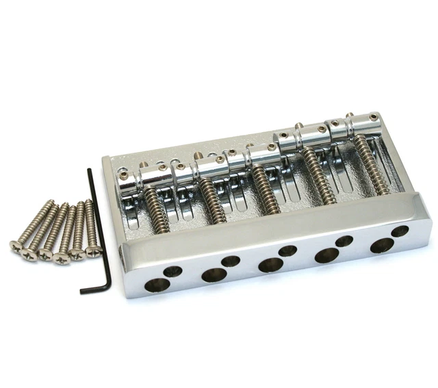 CHROME HIMASS HEAVY Duty 5String Bass Guitar Bridge 72mm Spacing BB