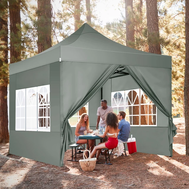 3x3M Garten Pavillon Faltpavillon Wasserdicht Pavillon Popup Gartenpavillon Zelt