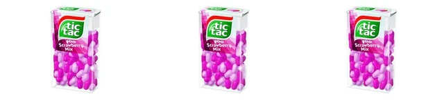3 x Tic Tac mix fragole, 1,7 once. (49 g.)