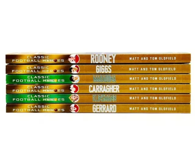 Classic Football Heroes Series 6 Books Collection Set Giggs, Gerrard, Rooney