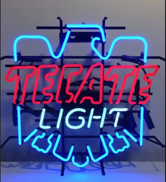 17"x14" Tecate Light Eagle Neon Sign Lamp Visual Collection Beer Decor L2373