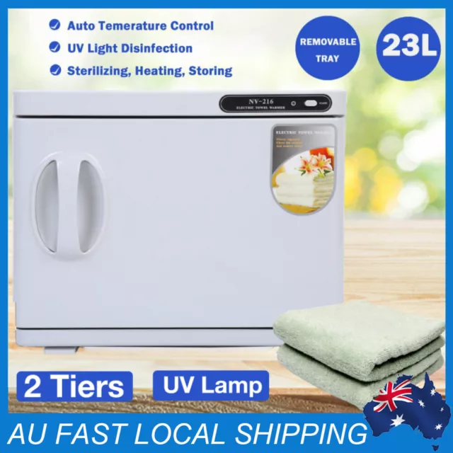 23L Hot Towel Sterilizer Warmer Cabinet Heater Salon Disinfection Beauty AU