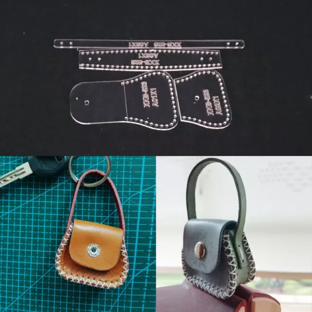 Mini Acryl Schablone Vorlage DIY Leder Tasche Anhänger Nähen Bastel Handgemacht