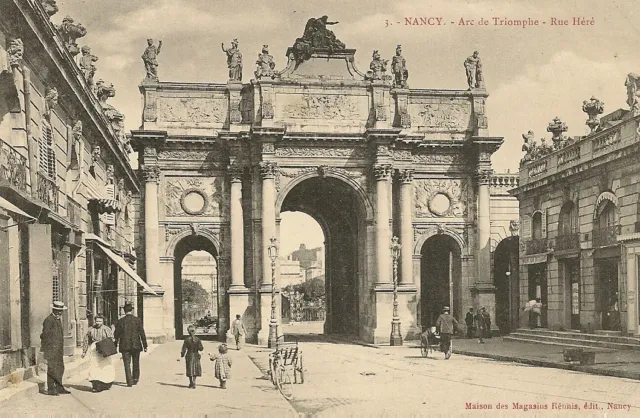 Carte Postale Nancy Arc De Triomphe Rue Here