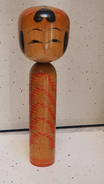 Kokeshi japonaise vintage – Style Sakunami – signée Takeda