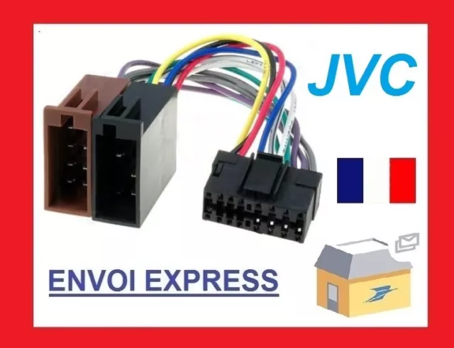 Cable ADAPTATEUR autoradio JVC Connecteur ISO JVC autoradio 16 pins