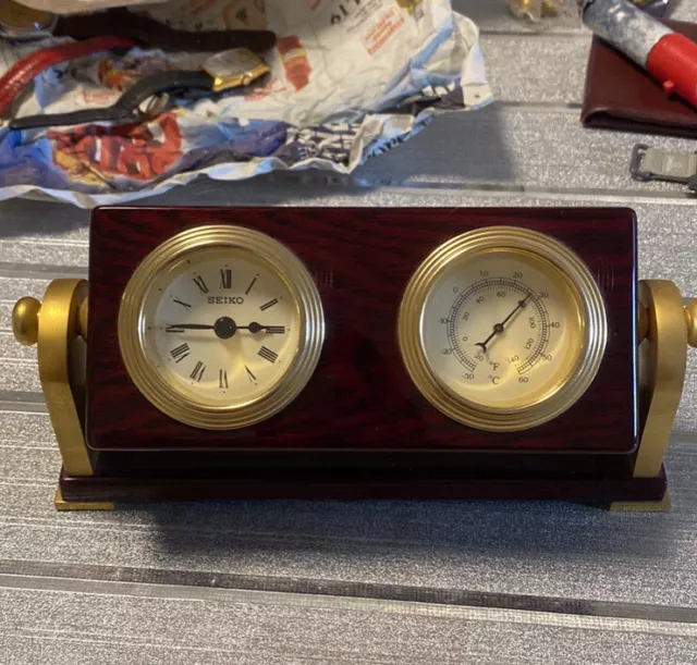 Seiko Orologio Barometro Da Tavolo Vintage