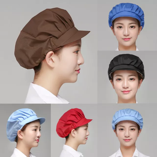 Cook Men Women Kitchen Baker Chef Elastic Hat Dustproof Catering Caps Headdress
