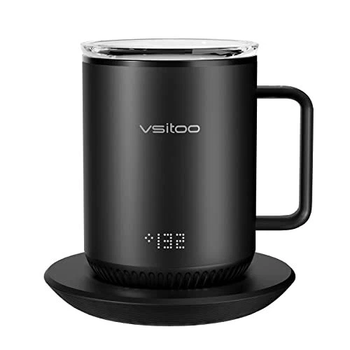 S3 Temperature Control Smart Mug 2 With Lid Self Heating Coffee Mug 10 Oz Touch