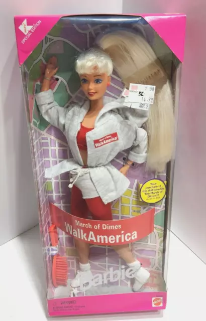 March of Dimes Barbie Doll 1997 Mattel NRFB #18506 Kmart Special Edition