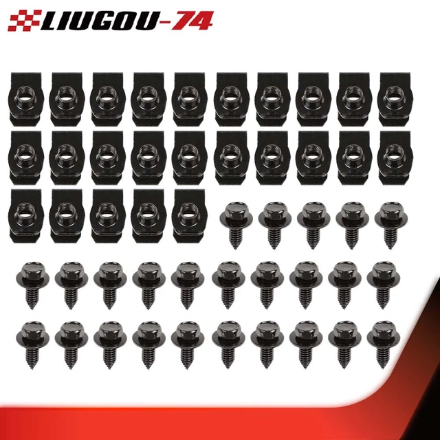 New Fender Bolts & U Nuts 5/16-18 x 7/8" x 3/4" Washer 1/2" Hex Head Kit Body