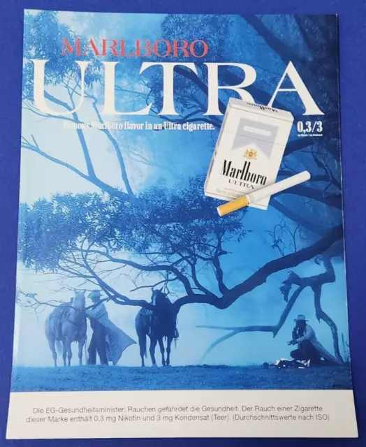 13. Marlboro Ultra Zigaretten Cowboy Werbeanzeige Werbung Reklame 2000