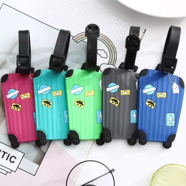 Cute Cartoon Silicone Luggage Tag Baggage Suitcase Suitcase Labels Name ID Tags