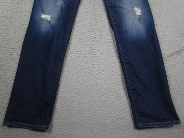 Mavi Jeans Womens 34 Blue Slim Boyfriend Distressed Denim Cotton Blend 2