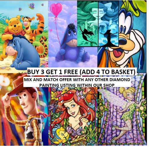 Vollbohrer 5D Diamant Malerei Stickerei Bild Kunst 30/40 Disney Puuh Bär