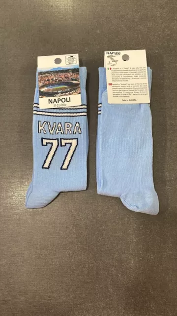 Calzini spugna Kvara 77 Napoli adulto azzurro calza spugna intimo kvaraskhelia