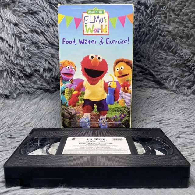 SESAME STREET ELMOS World Food Water And Exercise VHS HTF 2005 Elmo