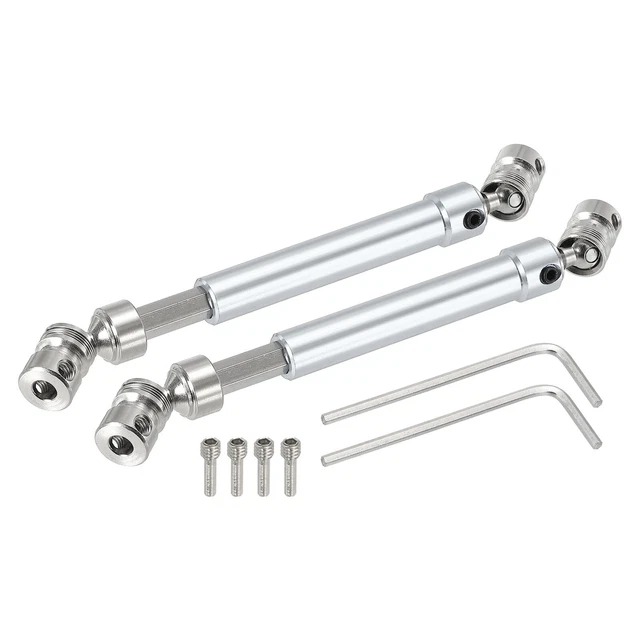 RC Car Drive Shaft CVD Drive Shaft with M4 Screws Aluminum Alloy Steel Silver