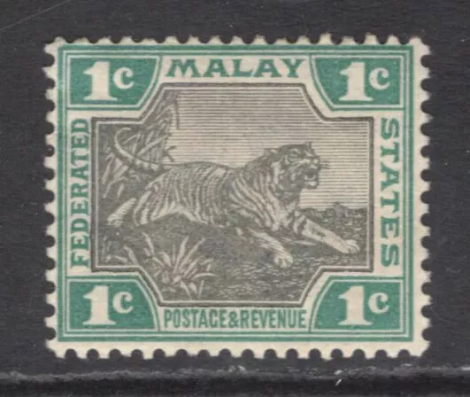 M14834 Malaysia-Federated Malay States 1901 SG15 - 1c black & green.
