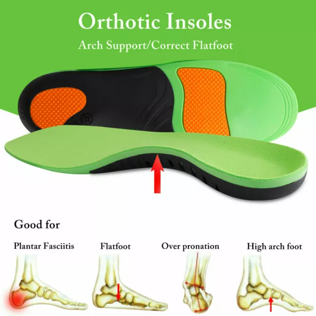 Orthotic Shoe Insoles Inserts Flat Feet High Arch Support For Plantar Fasciitis