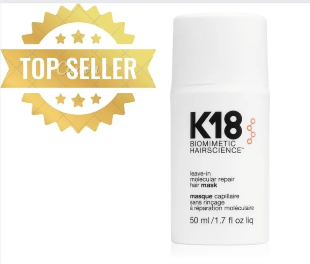 K18 LEAVE-IN MOLECULAR HAIR MASK, 50ml Maschera Per Capelli Peptidica Bioattiva