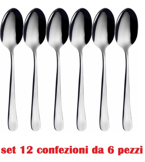 Cucchiaini Da Caffè Arcobaleno Acciaio Inox - Set 6 Pezzi 19,7cm Per Gelato E Cocktail - Foto 6
