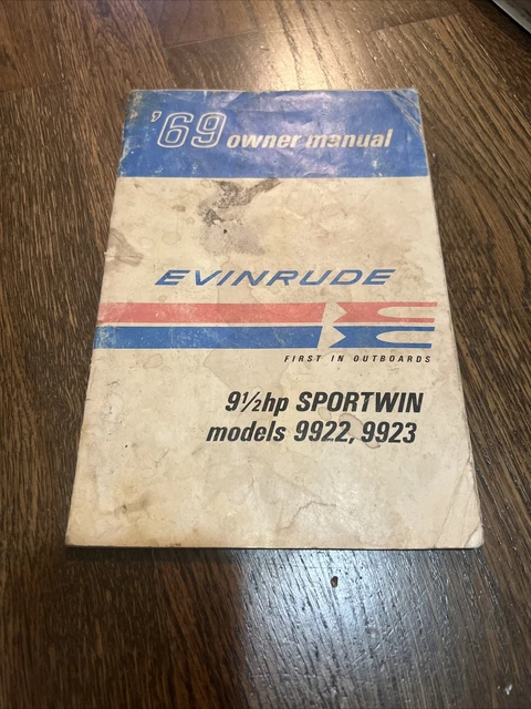1969 Evinrude Outboard Motor 9 1/2 Hp Owners Operator Manual (243)