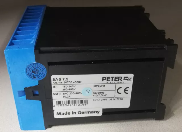 Peter Electronic SAS 7,5 20700.40007 Soft starter Motor power at 400 V 7.5 kW 2