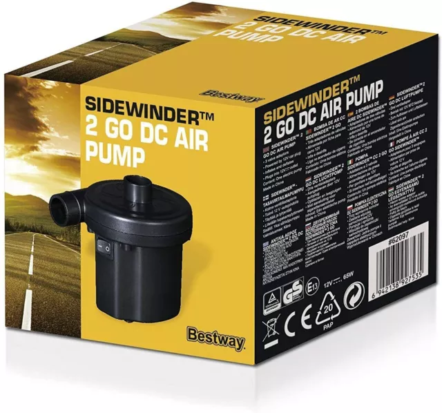 Bestway Sidewinder 12V Électrique Pompe Soufflante Air Pump Camping à Neuf