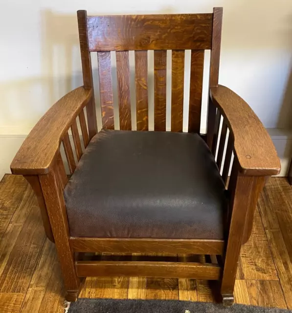 Antique Mission/Arts & Crafts Oak Rocking Chair circa 1925