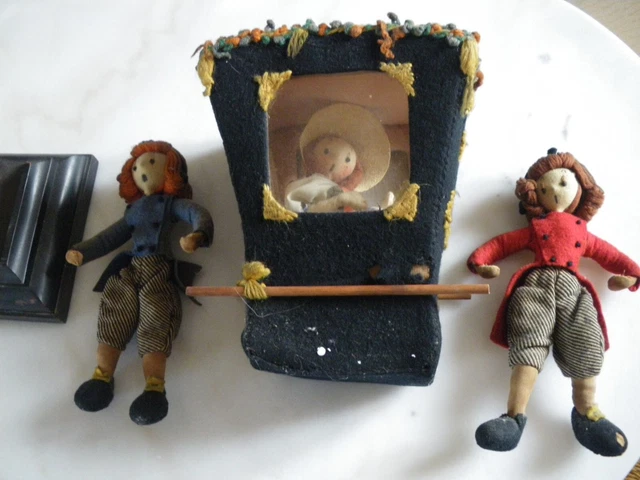 Ancienne Grande Chaise De Poupée En Tôle Peinte – Fin XIXe / Début XXe (patine Usée)