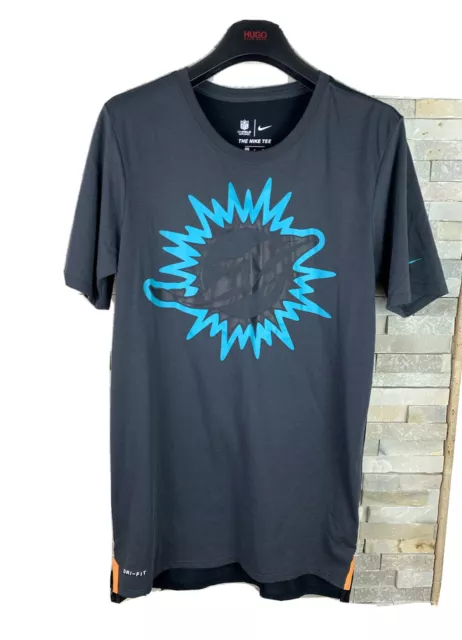 Nike Mens Size S NFL miami Dolphins Dri Fit T Shirt Top