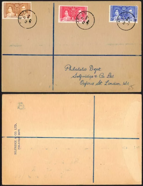 St Kitts and Nevis 1937 Coronation on First Day Cover