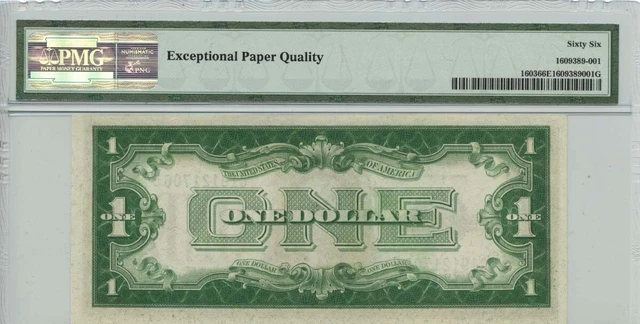 1928C $1 Silver Certificate Blue Seal FR#1603 PMG Gem66 EPQ 2