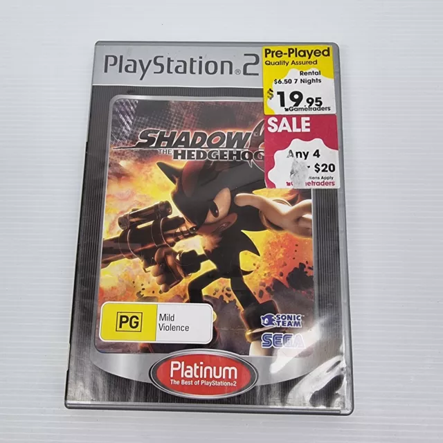 Shadow The Hedgehog Playstation 2 PS2 Platinum 