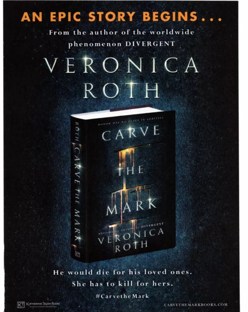 Ptp75 Advert 11X8" Veronica Roth : Care The Mark Novel