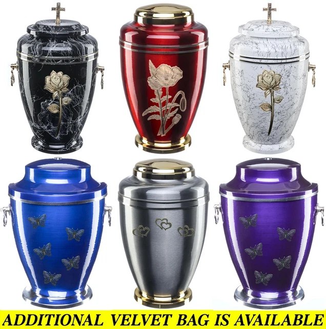 Urns for Ashes Adult Large Cremation Funeral Human Memorial Burial Remain Metal