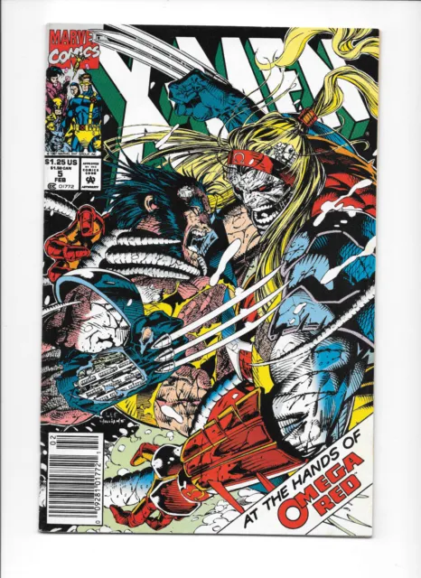 X-Men #5 B 1992 VF/NM Newsstand Variant Marvel Comics