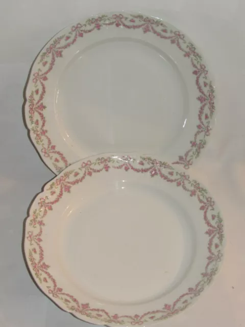 08J12 LOT PLAT DE SERVICE PORCELAINE LIMOGES LEON SAZERAT XIXè DECOR LOUIS XVI