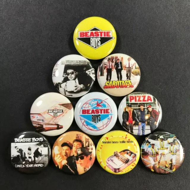 Beastie Boys 1" Button Pin Back Set Hip Hop Punk Rock Rap Party Brooklyn