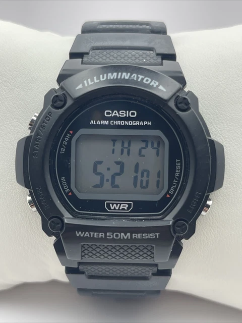 VINTAGE CASIO WATCH Men Alarm Chronograph Black 658 AQ-100W New