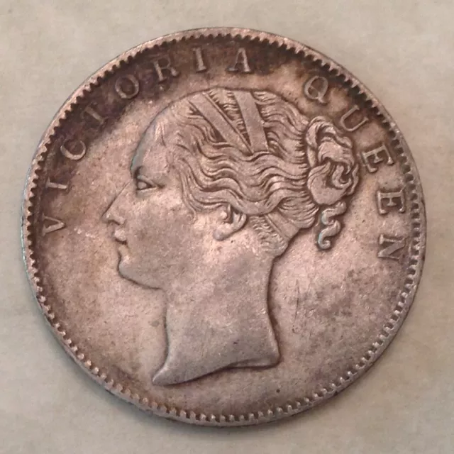 ~1840 British East India Co. Silver Rupee Victoria -  Type 1 Continuous Legend