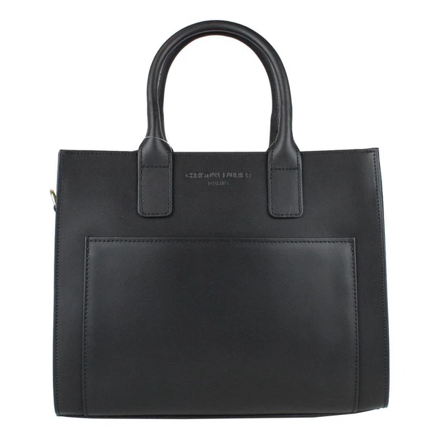 Christian Laurier Bolso de Asas Mujer Negro Bolso de Mano Cuero