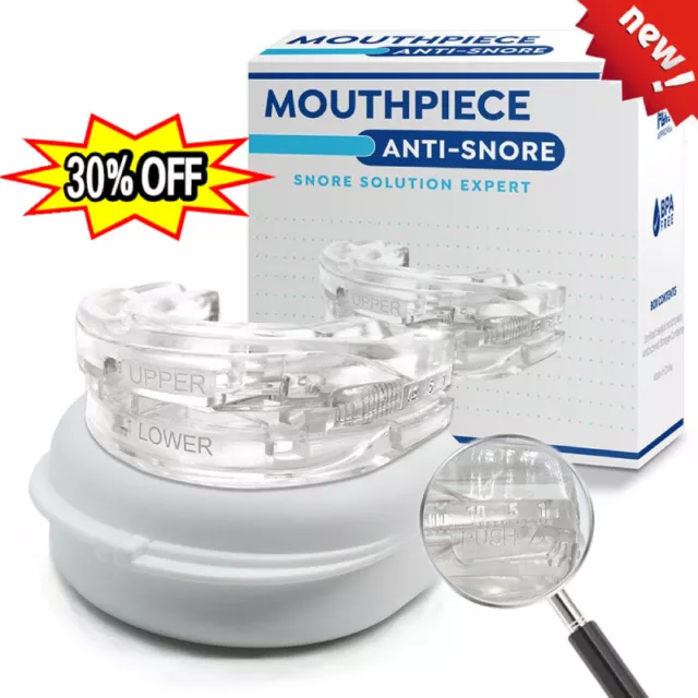 Adjustable Anti Snoring Mouthpiece[Guard Anti Snore Sleep Apnea Teeth Grind-HOT