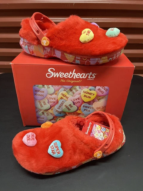 Sweethearts X Crocs Classic Clog Fur Sure Size 12M Valentine’s Day (207741-610)