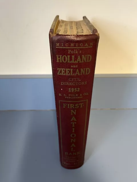 1952 HOLLAND / ZEELAND Michigan POLK'S City Directory w/ Business Advertisements