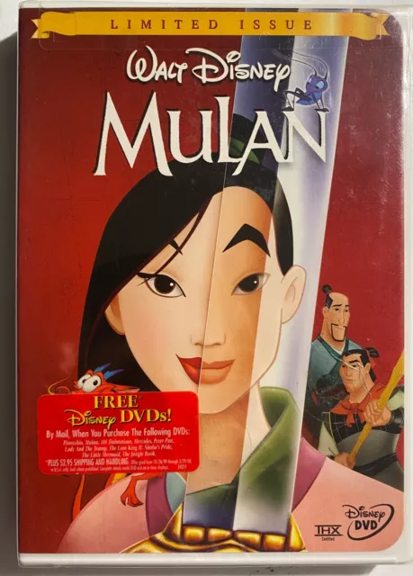 Disney Mulan Limited Issue DVD NEW factory sealed walt disney BUENA VISTA LOGO