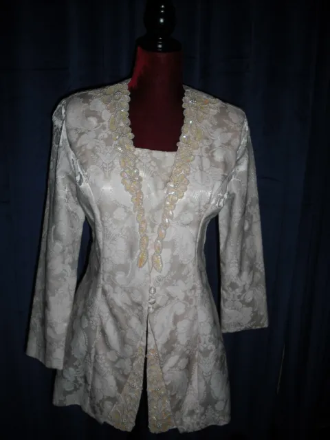 Lucille Ball Owned & Worn 80's white beaded accent from Stylist Sydney Guilaroff