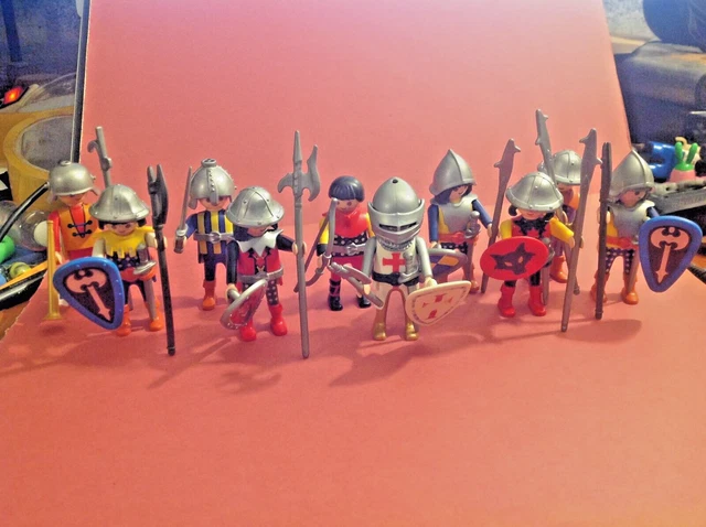 Lot Playmobil Chevaliers Du Moyen Âge - Occasion, Bon état, Avec Dragons