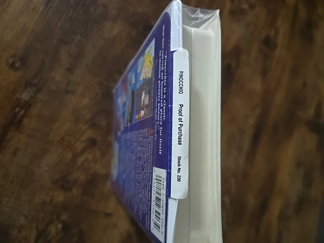 Masterfiece PINOCCHIO DISNEY'S MASTERPIECE VHS Clamshell Brand NEW Factory Sealed £ ...